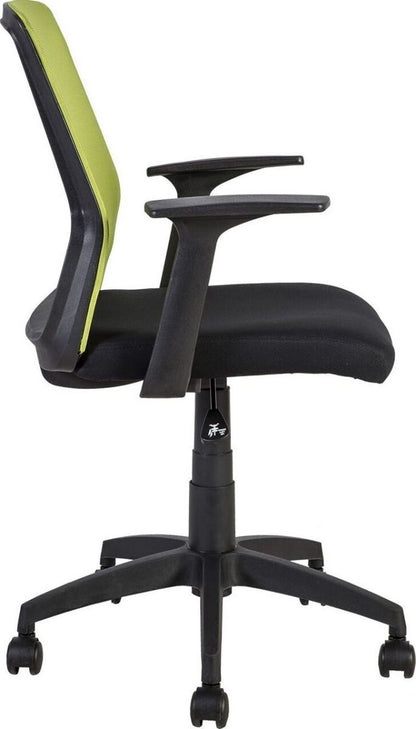 Office Chair Alpha | size: Width: 60cm, Height: 87.5-95cm, Depth: 55cm | color: Green | image: 2 | variant: 1005197
