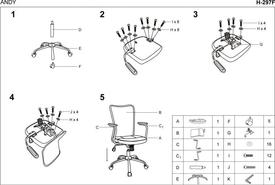 Office Chair Andy | size: Width: 56cm, Height: 95cm, Depth: 41cm | color: Pink | image: 3 | variant: 1005068