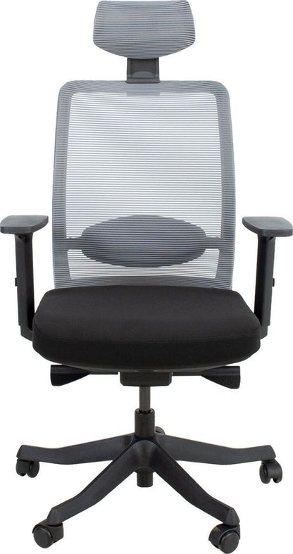 Office Chair Anggun | size: Width: 70cm, Height: 130.5cm, Depth: 70cm | color: Black | image: 2 | variant: 1005203