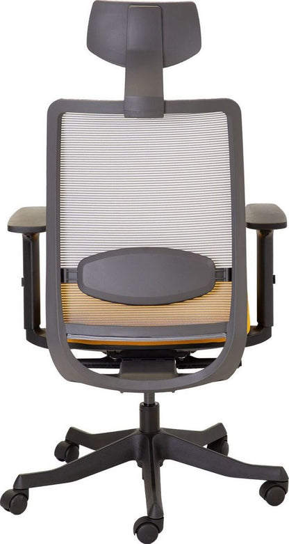Office Chair Anggun | size: Width: 70cm, Height: 135.5cm, Depth: 70cm | color: Yellow | image: 4 | variant: 1005202