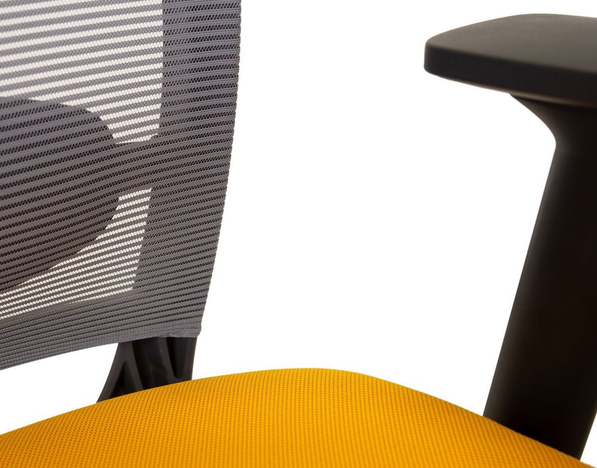 Office Chair Anggun | size: Width: 70cm, Height: 135.5cm, Depth: 70cm | color: Yellow | image: 5 | variant: 1005202