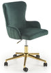 Office Chair Arezzo | size: Width: 55cm, Height: 77cm, Depth: 55cm | color: Green/Gold | image: 1 | variant: 1002960