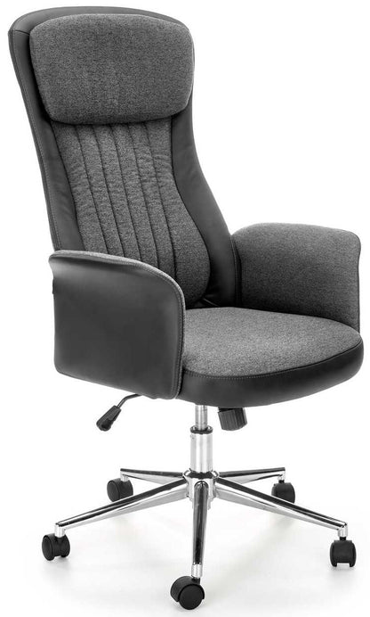 Office Chair Argento | size: Width: 65cm, Height: 118cm, Depth: 75cm | color: Black/Grey | image: 1 | variant: 1016855