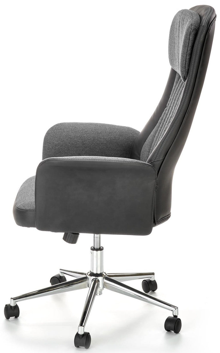 Office Chair Argento | size: Width: 65cm, Height: 118cm, Depth: 75cm | color: Black/Grey | image: 3 | variant: 1016855