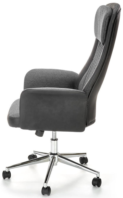 Office Chair Argento | size: Width: 65cm, Height: 118cm, Depth: 75cm | color: Black/Grey | image: 3 | variant: 1016855