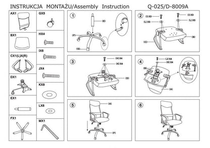 Office Chair Armagh | size: Width: 62cm, Height: 107-116cm, Depth: 50cm | color: Gray | image: 2 | variant: 1004159