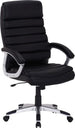 Office Chair Basildon | size: Width: 66cm, Height: 115-125cm, Depth: 50cm | color: Black | image: 1 | variant: 1004167