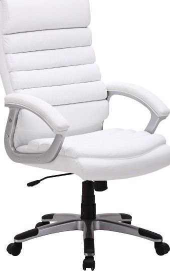 Office Chair Basildon | size: Width: 66cm, Height: 115-125cm, Depth: 50cm | color: White | image: 1 | variant: 1004166