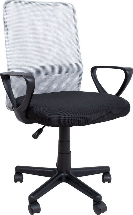 Office Chair Belinda | size: Width: 59cm, Height: 98.5cm, Depth: 56cm | color: Gray | image: 1 | variant: 1005209