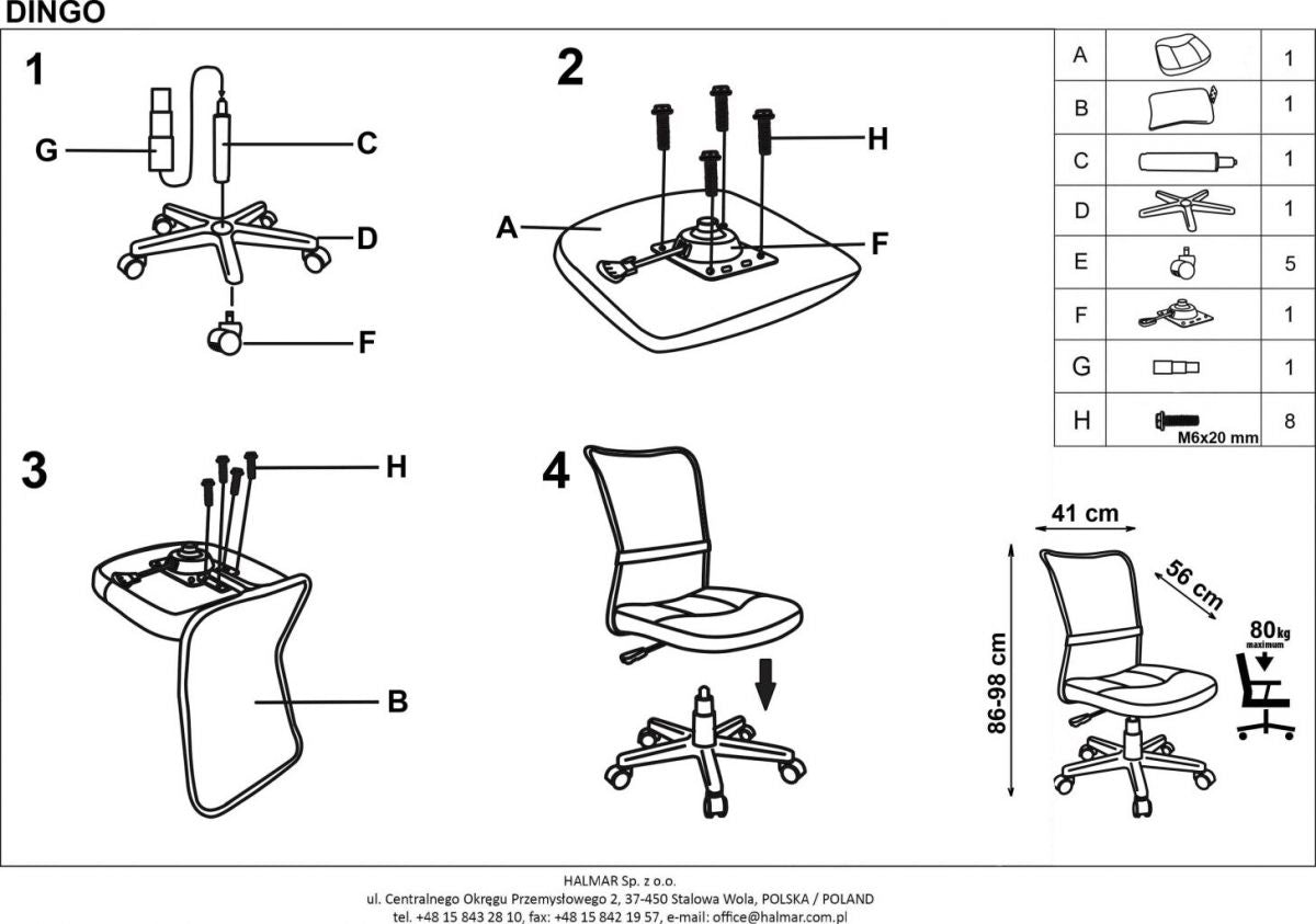 Office Chair Bolzano | size: Width: 41cm, Height: 98cm, Depth: 56cm | color: Pink | image: 3 | variant: 1002881
