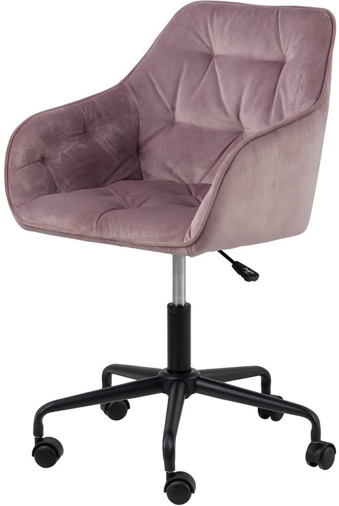 Office Chair Brooke 1 | size: Width: 59cm, Height: 89cm, Depth: 59cm | color: Black/Pink | image: 3 | variant: 1016778