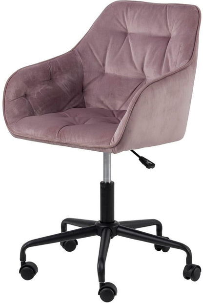 Office Chair Brooke 1 | size: Width: 59cm, Height: 89cm, Depth: 59cm | color: Black/Pink | image: 3 | variant: 1016778