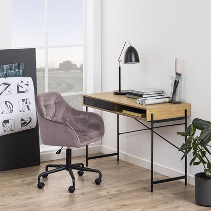 Office Chair Brooke 1 | size: Width: 59cm, Height: 89cm, Depth: 59cm | color: Black/Pink | image: 5 | variant: 1016778