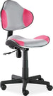 Office Chair Burnley | size: Width: 48cm, Height: 80-92cm, Depth: 41cm | color: Grey/Pink | image: 1 | variant: 1004187