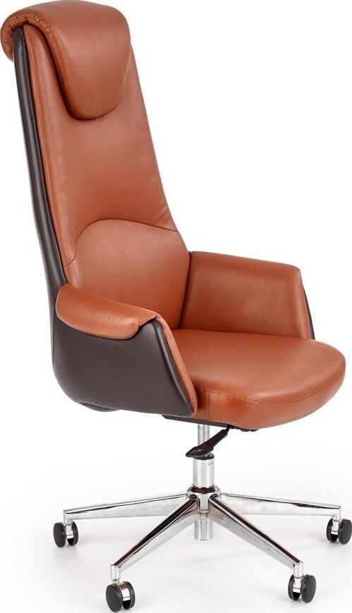 Office Chair Calvano | size: Width: 73cm, Height: 130cm, Depth: 73cm | color: Brown | image: 1 | variant: 1011586