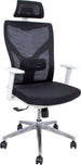 Office Chair Cardigan | size: Width: 58cm, Height: 100.5cm, Depth: 58cm | color: White | image: 1 | variant: 1001277