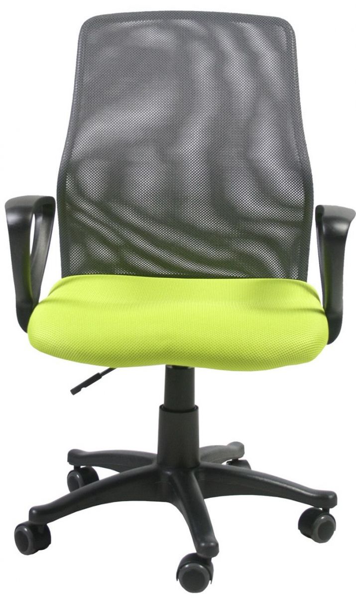 Office Chair Carmarthen | size: Width: 58cm, Height: 90-102cm, Depth: 59cm | color: Black/Green | image: 1 | variant: 1001251