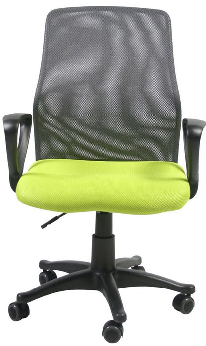 Office Chair Carmarthen | size: Width: 58cm, Height: 90-102cm, Depth: 59cm | color: Black/Green | image: 1 | variant: 1001251