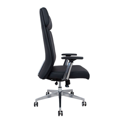 Office Chair Carney | size: Width: 69cm, Height: 126cm, Depth: 67cm | color: Black | image: 2 | variant: 1017843