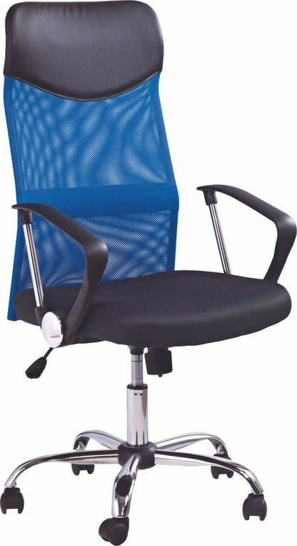 Office Chair Carrara | size: Width: 61cm, Height: 120cm, Depth: 63cm | color: Black/Blue | image: 1 | variant: 1002979