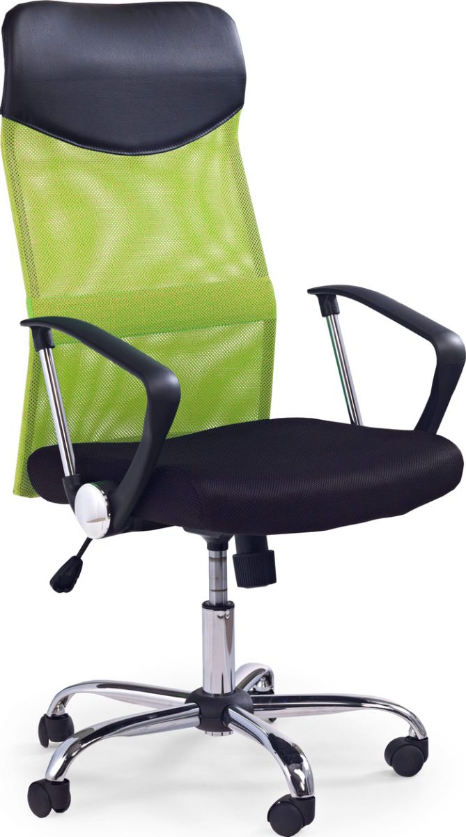 Office Chair Carrara | size: Width: 61cm, Height: 120cm, Depth: 63cm | color: Black/Green | image: 1 | variant: 1002982