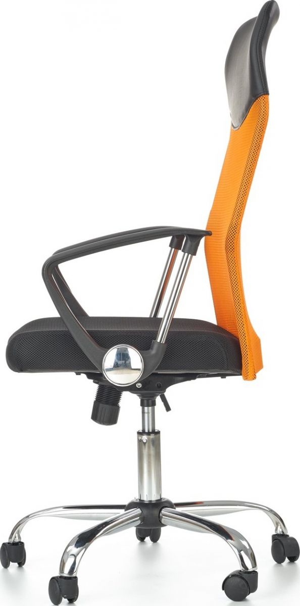 Office Chair Carrara | size: Width: 61cm, Height: 120cm, Depth: 63cm | color: Black/Orange | image: 2 | variant: 1002976