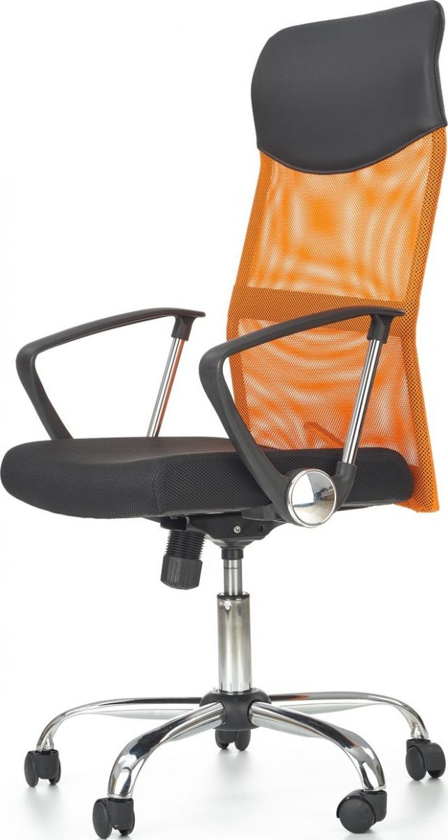 Office Chair Carrara | size: Width: 61cm, Height: 120cm, Depth: 63cm | color: Black/Orange | image: 3 | variant: 1002976