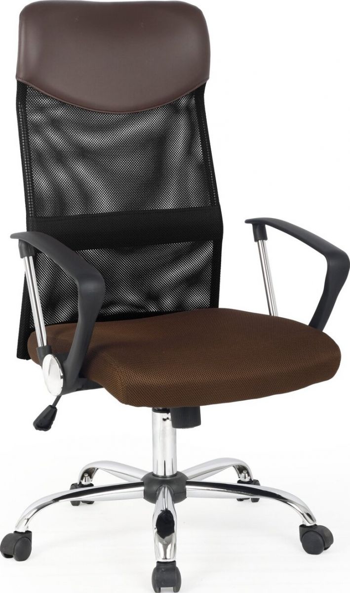 Office Chair Carrara | size: Width: 61cm, Height: 120cm, Depth: 63cm | color: Brown/Black | image: 1 | variant: 1002977