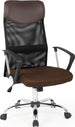 Office Chair Carrara | size: Width: 61cm, Height: 120cm, Depth: 63cm | color: Brown/Black | image: 1 | variant: 1002977