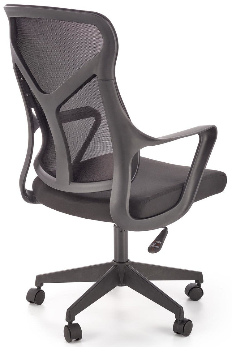 Office Chair Cassino | size: Width: 61cm, Height: 114cm, Depth: 67cm | color: Black | image: 3 | variant: 1002949