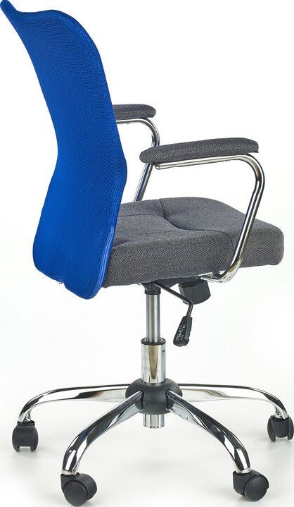 Office Chair Chepstow | size: Width: 56cm, Height: 95cm, Depth: 41cm | color: Blue | image: 2 | variant: 1002859