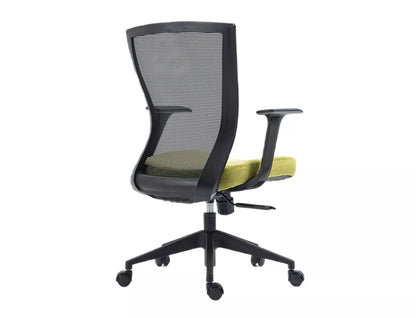 Office Chair Chesterfield | size: Width: 59cm, Height: 107cm, Depth: 48cm | color: Black/Green | image: 1 | variant: 1004200