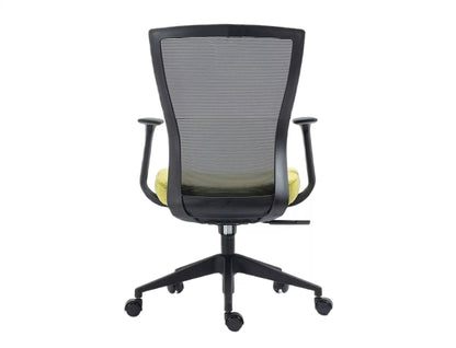 Office Chair Chesterfield | size: Width: 59cm, Height: 107cm, Depth: 48cm | color: Black/Green | image: 3 | variant: 1004200