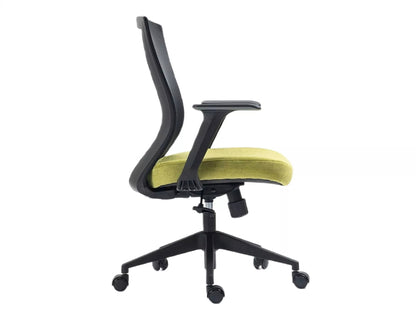 Office Chair Chesterfield | size: Width: 59cm, Height: 107cm, Depth: 48cm | color: Black/Green | image: 4 | variant: 1004200