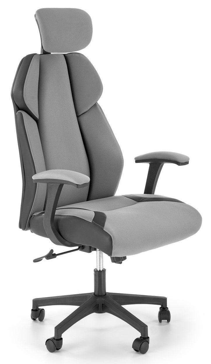 Office Chair Chrono 1 | size: Width: 65cm, Height: 120cm, Depth: 70cm | color: Black/Grey | image: 1 | variant: 1014081