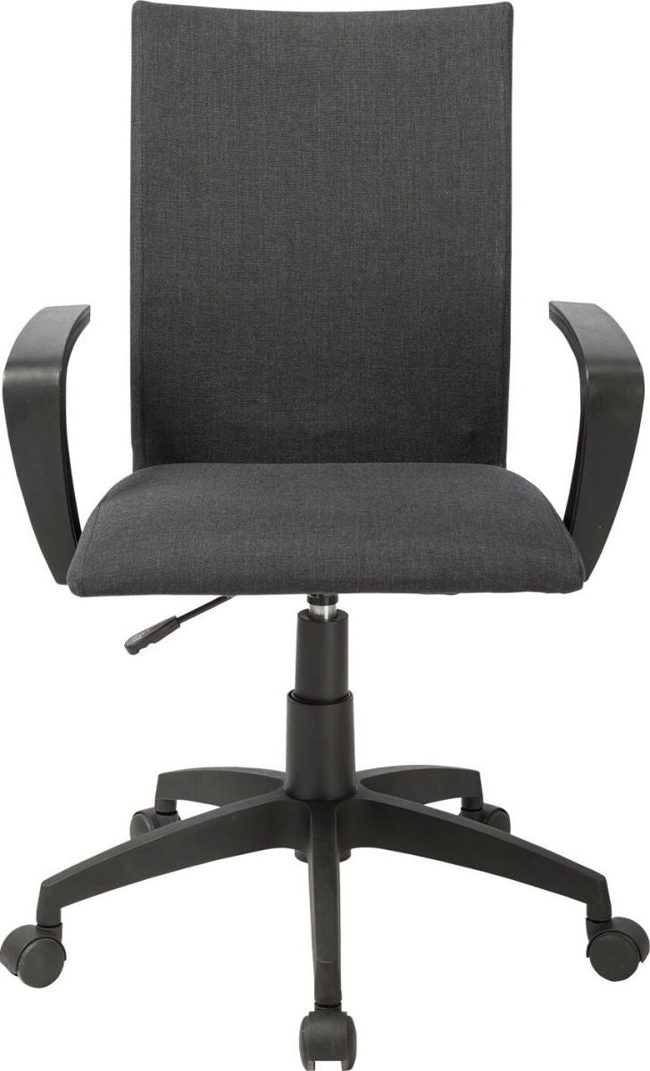 Office Chair Claudia | size: Width: 56cm, Height: 87-96.5cm, Depth: 57cm | color: Black | image: 2 | variant: 1005225