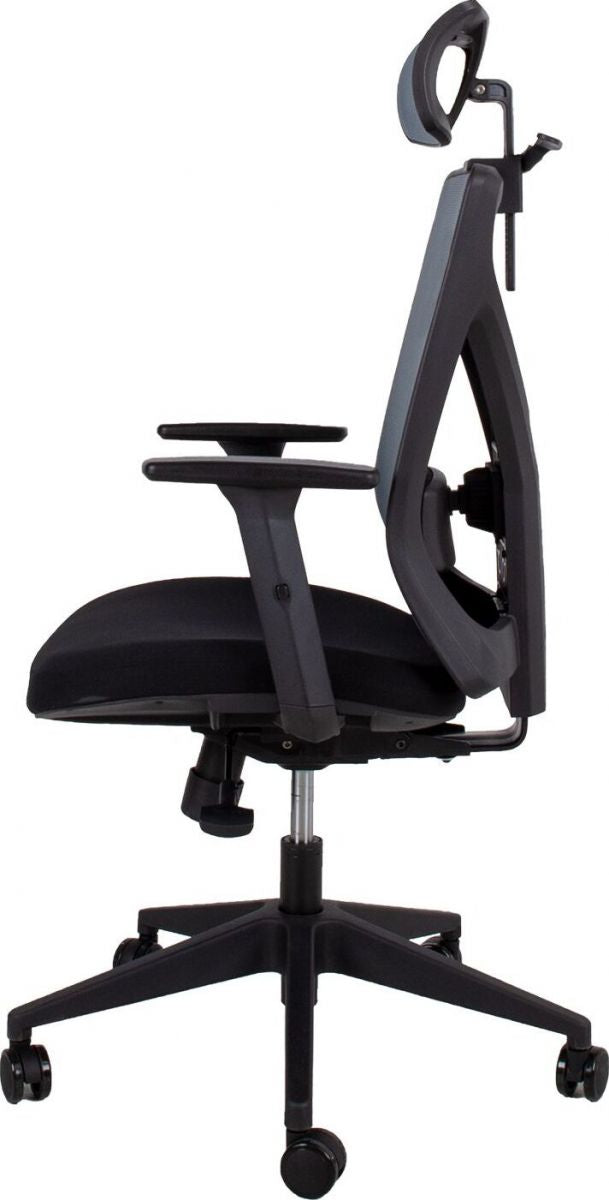Office Chair Colwyn Bay | size: Width: 64cm, Height: 110-120cm, Depth: 65cm | color: Gray | image: 3 | variant: 1001203