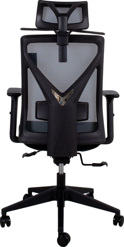 Office Chair Colwyn Bay | size: Width: 64cm, Height: 110-120cm, Depth: 65cm | color: Gray | image: 4 | variant: 1001203