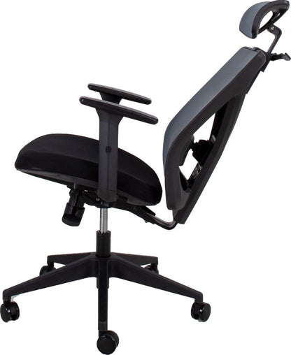 Office Chair Colwyn Bay | size: Width: 64cm, Height: 110-120cm, Depth: 65cm | color: Gray | image: 5 | variant: 1001203