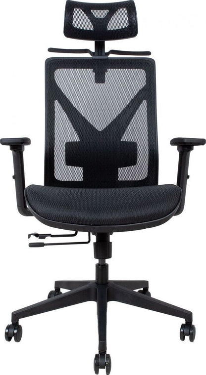 Office Chair Colwyn Bay | size: Width: 64cm, Height: 120cm, Depth: 65cm | color: Black | image: 2 | variant: 1001204