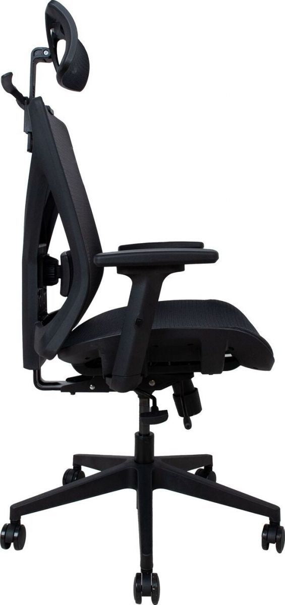 Office Chair Colwyn Bay | size: Width: 64cm, Height: 120cm, Depth: 65cm | color: Black | image: 3 | variant: 1001204