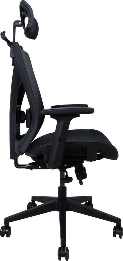 Office Chair Colwyn Bay | size: Width: 64cm, Height: 120cm, Depth: 65cm | color: Black | image: 3 | variant: 1001204