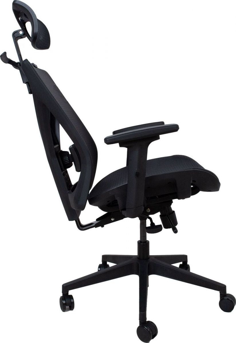 Office Chair Colwyn Bay | size: Width: 64cm, Height: 120cm, Depth: 65cm | color: Black | image: 8 | variant: 1001204