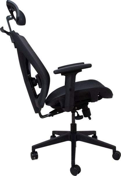 Office Chair Colwyn Bay | size: Width: 64cm, Height: 120cm, Depth: 65cm | color: Black | image: 8 | variant: 1001204