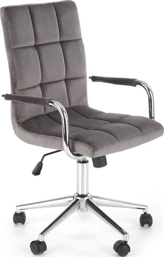 Office Chair Como | size: Width: 53cm, Height: 105cm, Depth: 60cm | color: Gray | image: 1 | variant: 1002908