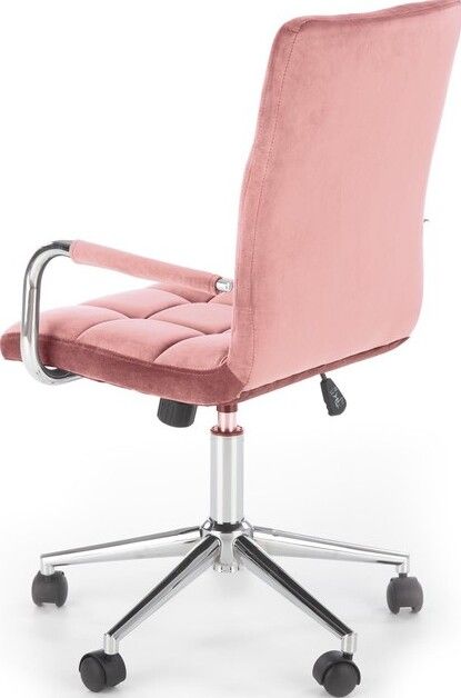Office Chair Como | size: Width: 53cm, Height: 105cm, Depth: 60cm | color: Pink | image: 2 | variant: 1002909