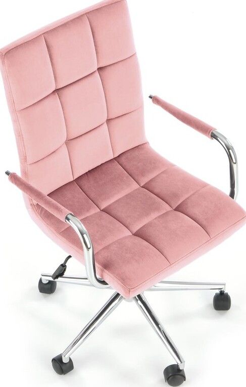 Office Chair Como | size: Width: 53cm, Height: 105cm, Depth: 60cm | color: Pink | image: 5 | variant: 1002909