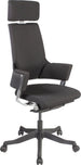 Office Chair Delphi | size: Width: 60cm, Height: 116-128.5cm, Depth: 47cm | color: Black | image: 1 | variant: 1005239