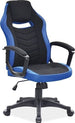 Office Chair Dudley | size: Width: 59cm, Height: 106-116cm, Depth: 49cm | color: Black/Blue | image: 1 | variant: 1004218