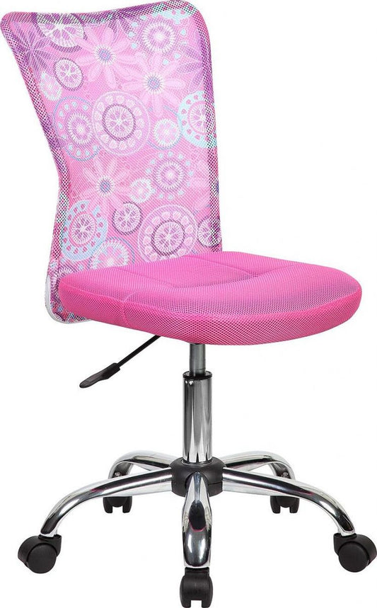 Office Chair East Addlestone | size: Width: 40cm, Height: 90-102cm, Depth: 53cm | color: Pink | image: 1 | variant: 1005940